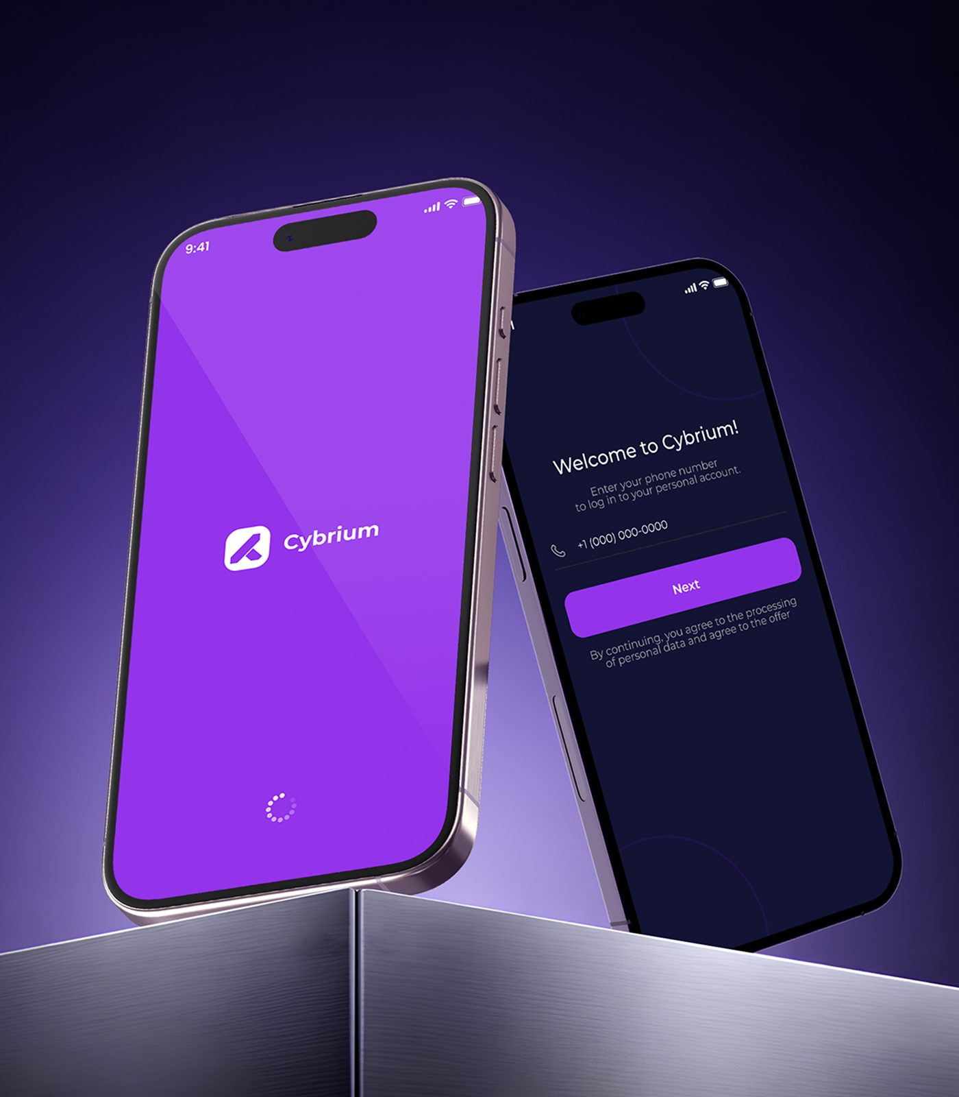Banking mobile app mockup
